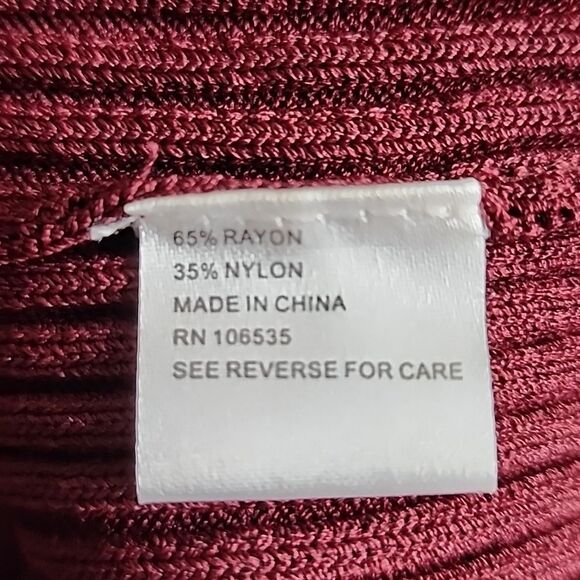 Central Park West Burgundy Long Sleeve Sweater Dress Large - Picture 6 of 8